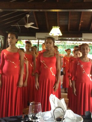 The dancers were grouped by age.  Cubans are basically a...